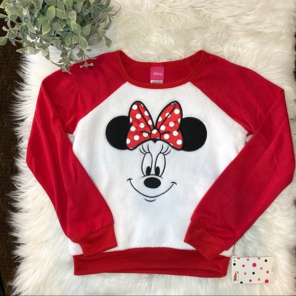 NWT Disney Minnie Mouse Red & White Sweatshirt 6X - Picture 6 of 8